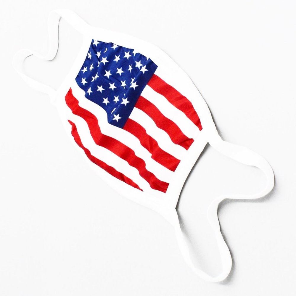 American Flag Face Mask with Elastic Ear Bands